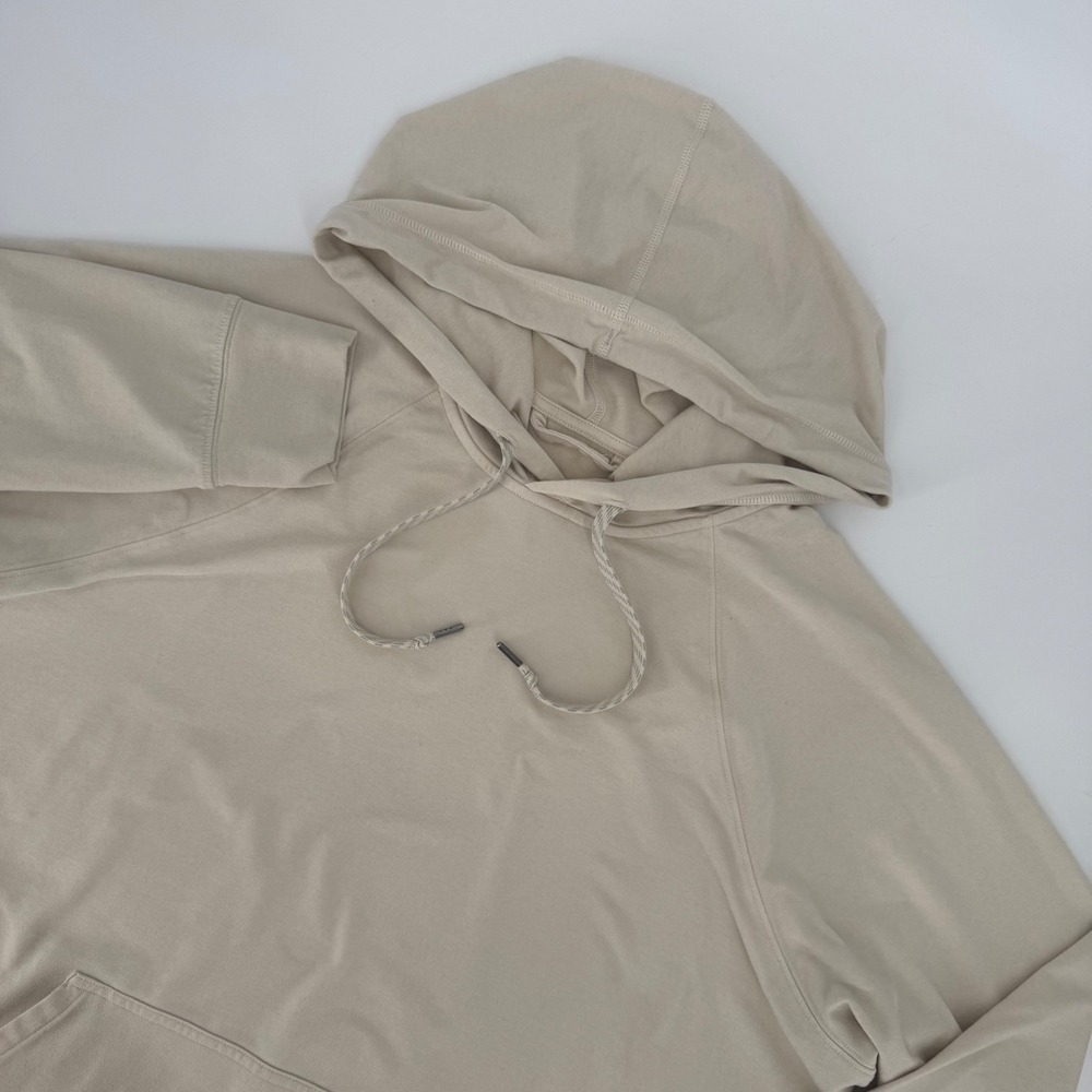 Vuori Halo Essential Hoodie Womens Small Sand Beige Pullover VW279 Activewear